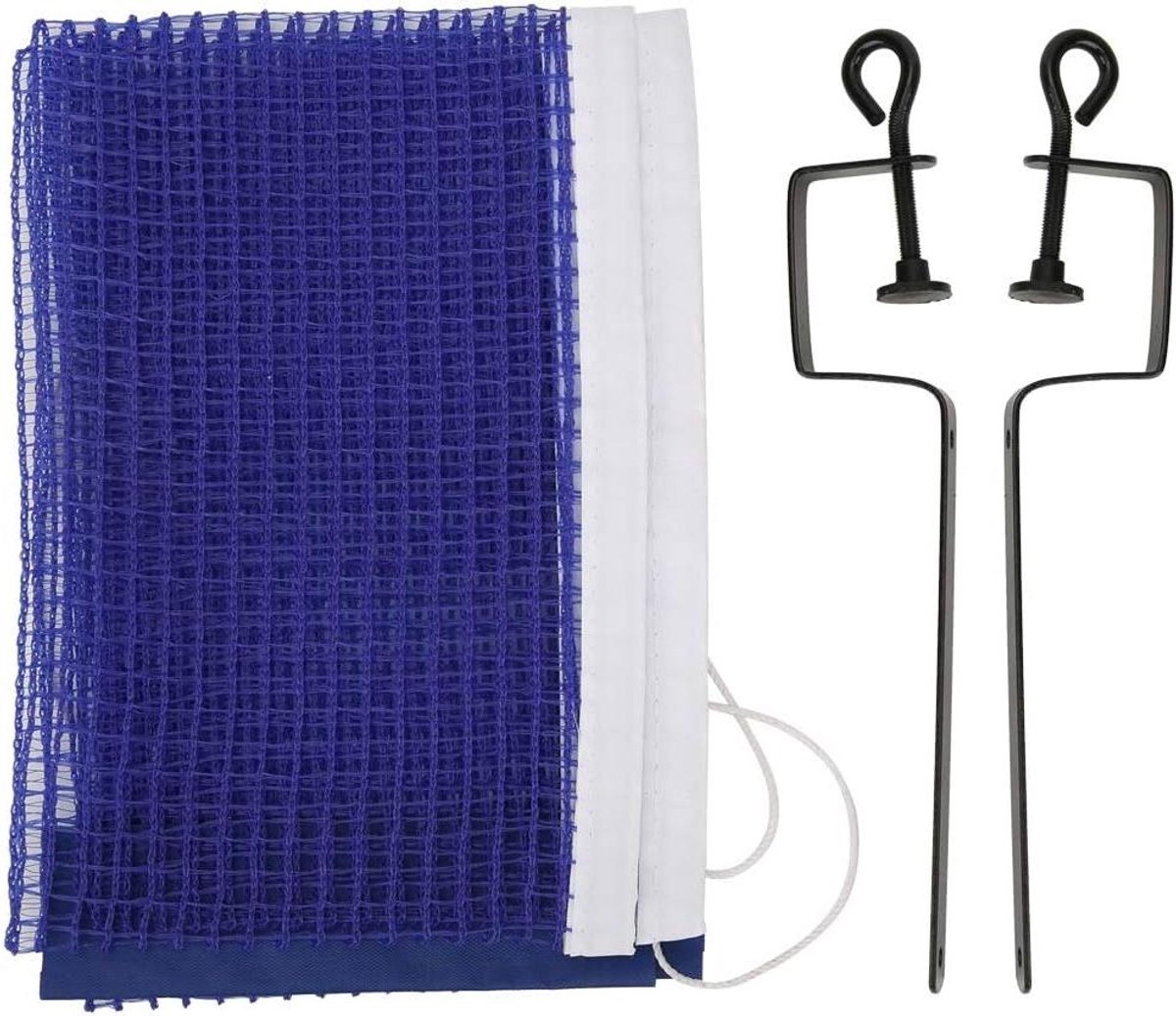 Tafeltennisnet - Pong Net - Sport Wedstrijden - Metalen Beugel Systeem - Compact Opvouwbaar - Blauw