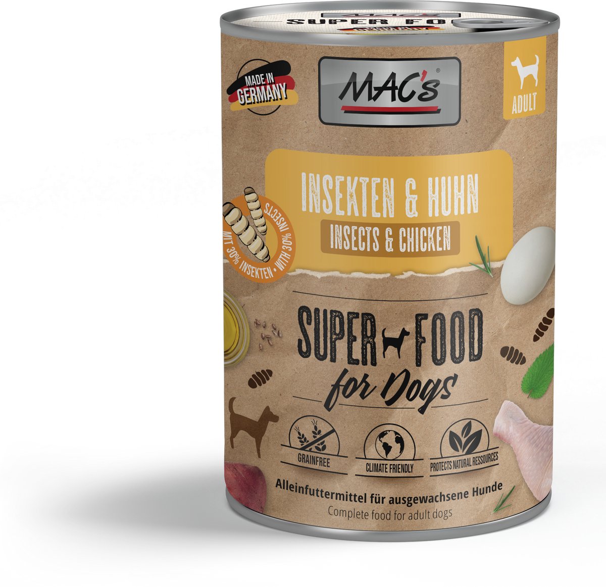 MAC's DOG - Blik 6x400g - Kip & Insecten