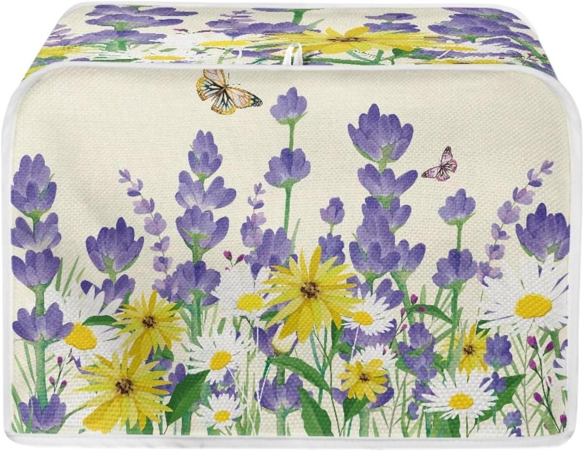 Broodroosterhoes - Keukenaccessoire - Keuken Decoratie - Vrolijke Print - 4-Slots Model - Daisy Tulip