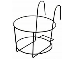 Bloembakken Ijzer - Plantenbak Rond - Planten Verfraaien - Industriële Stijl - 25 cm - Zwart