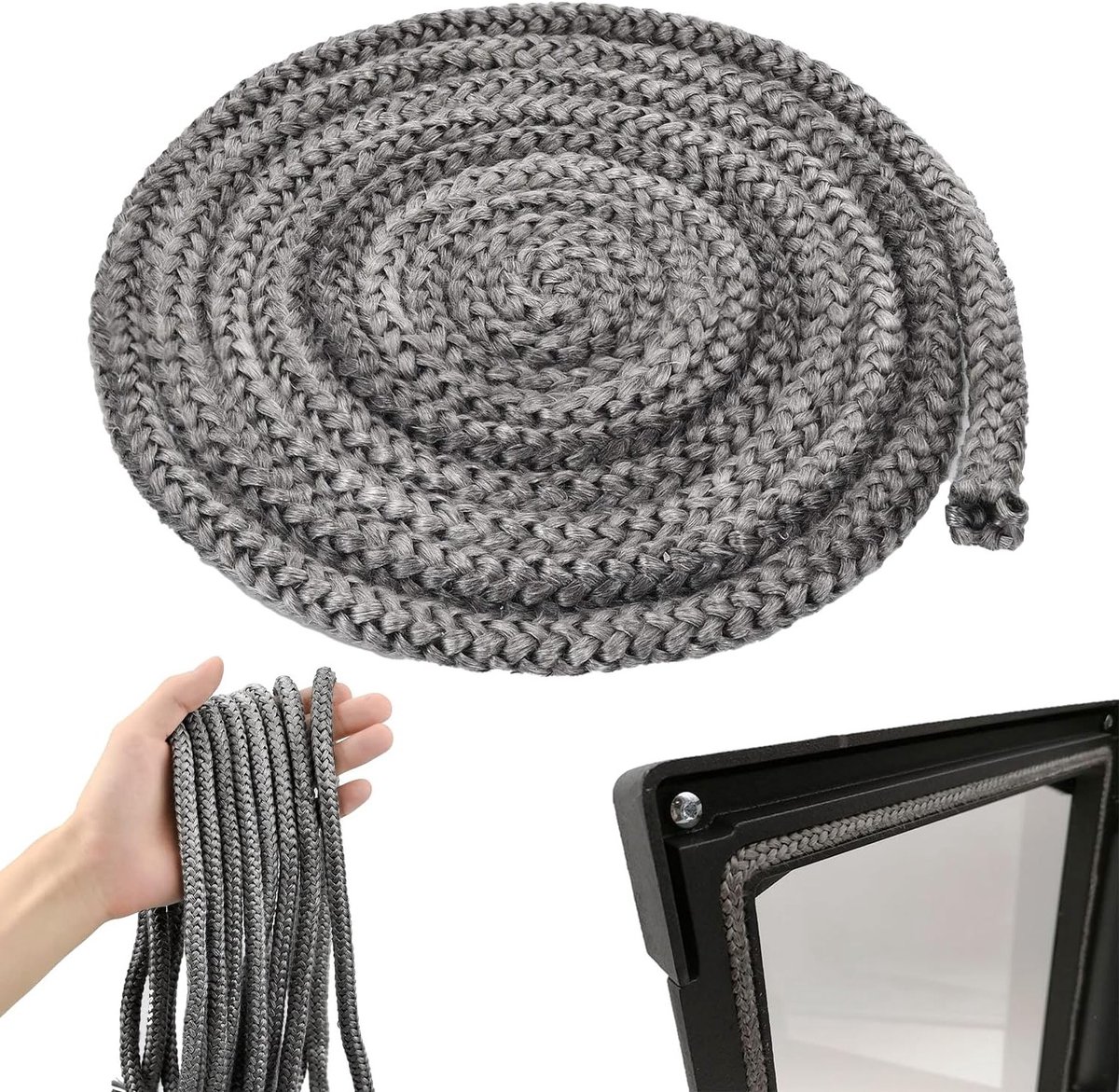 Dailygoods - Oven Afdichtsnoer voor Kachel - Vuurvast Afdichtband 10 mm x 3 m