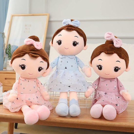 Grote Zachte Stoffen Pop Knuffel 45 cm Pluche Speelgoed Cadeau van Merkloos — afbeelding 4