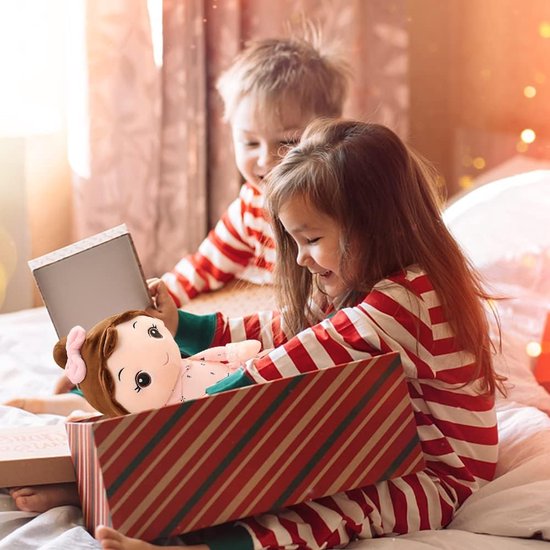 Grote Zachte Stoffen Pop Knuffel 45 cm Pluche Speelgoed Cadeau van Merkloos — afbeelding 3