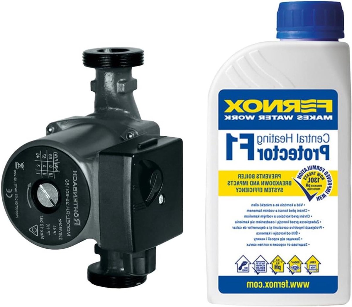 Circulatiepomp Set - Verwarmingsondersteuning Set - Energie Besparen - Corrosie Limescale Bescherming - 25-60/180 - Niet gespecificeerd