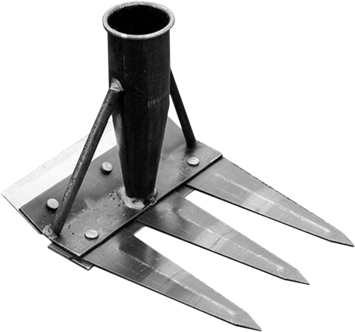 Onkruidverwijderaar Hark - Tuin gereedschap - Onkruid wieden - Ergonomische handgreep - 3 tanden - Metaal