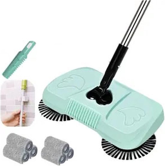 Veegmachine Stofzuiger - Bezem Stoffer - Huishoudelijk Schoonmaken - Handmatig Werken - 110cm Lengte - Lavendel van Merkloos	 — afbeelding 4