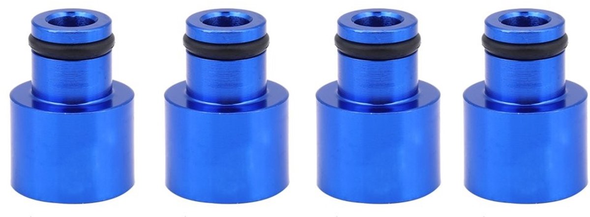 Allecto - Fuel Injector Adapters - 4-delige extender kit - Geschikt voor B16 B18 D16Z D16Y - Blauw - Brandstofinjector verlengers - Ideaal voor mot...