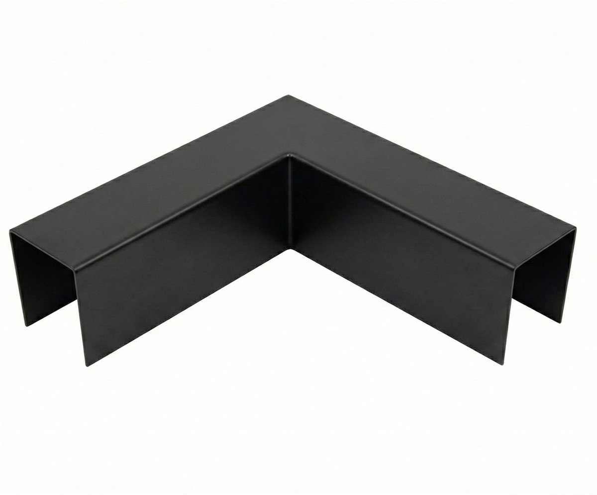 Overzetprofiel Zwart 20 x 5,2 x 6 cm voor Opsluitband | Overzetstuk