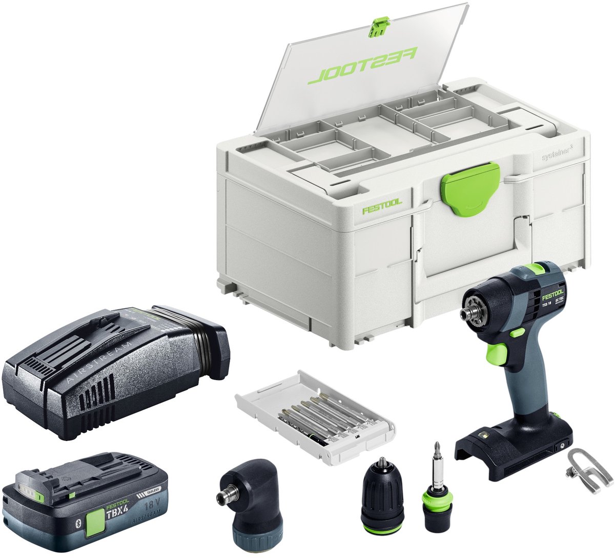 Festool TXS 18-Basic-Set accuboormachine 18 V 40 Nm borstelloos + 1x accu 4,0 Ah + snellader + Systainer