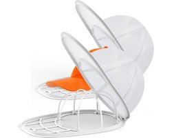 Pettenwasser voor de wasmachine – Pettenreiniger voor baseballcaps met frame en wasnetje - 2-pack - wit