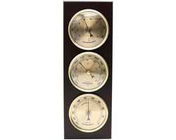 Home Barometers, 3-in-1 Barometer Thermometer Hygrometer, Wall Mounted Analog Weather Station, Indoor Barometer, Barometer for Wall, Fishing Boat, Baby Room, Office