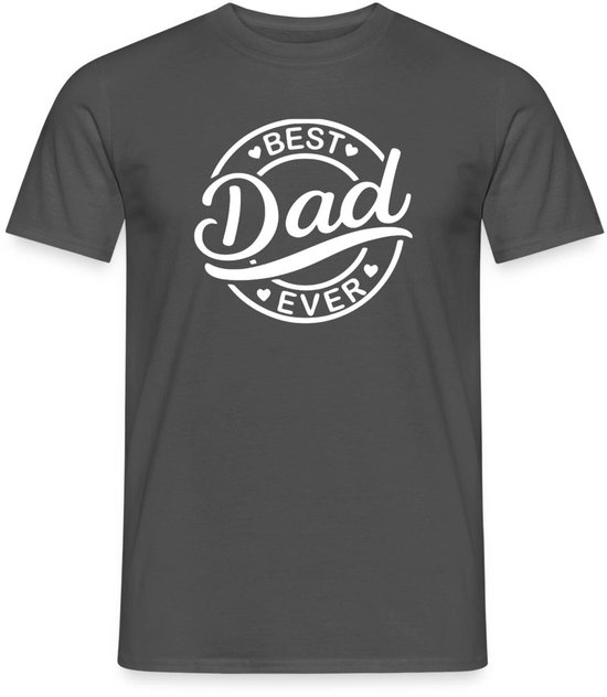 Beste Papa Ooit Badge | Best Dad Ever | Vaderdag T-Shirt Heren