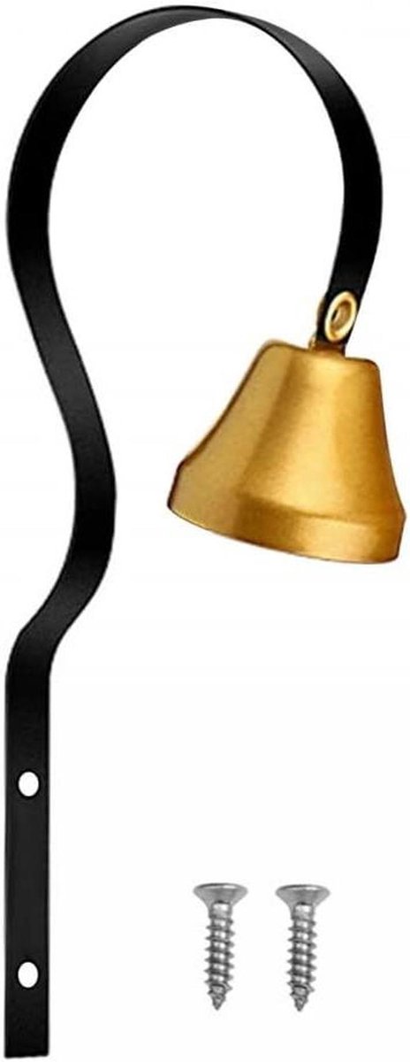Hond Deurbel - Hondenbel Zindelijkheidstraining - Huisdier Training - Messing Bel Klinkt Helder - 18 cm Beugel - Zilver