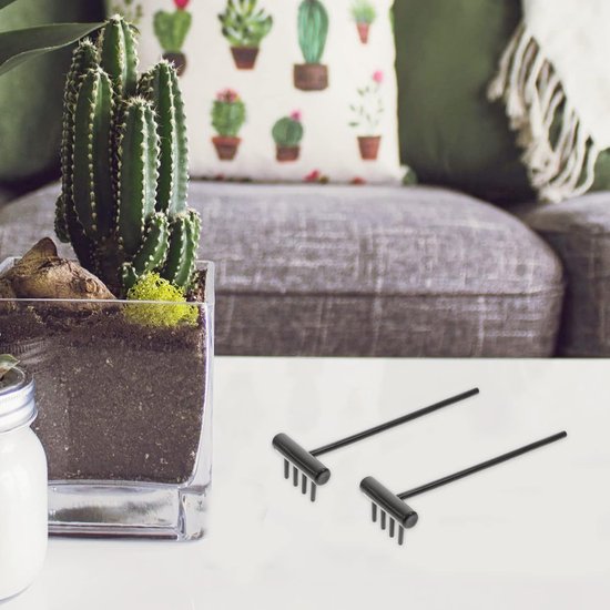Mini Zen Harken Set - Decoratieve Micro Harkjes - Ontspanning en Landschapsontwerp - Set van 6 stuks van MINI — afbeelding 2