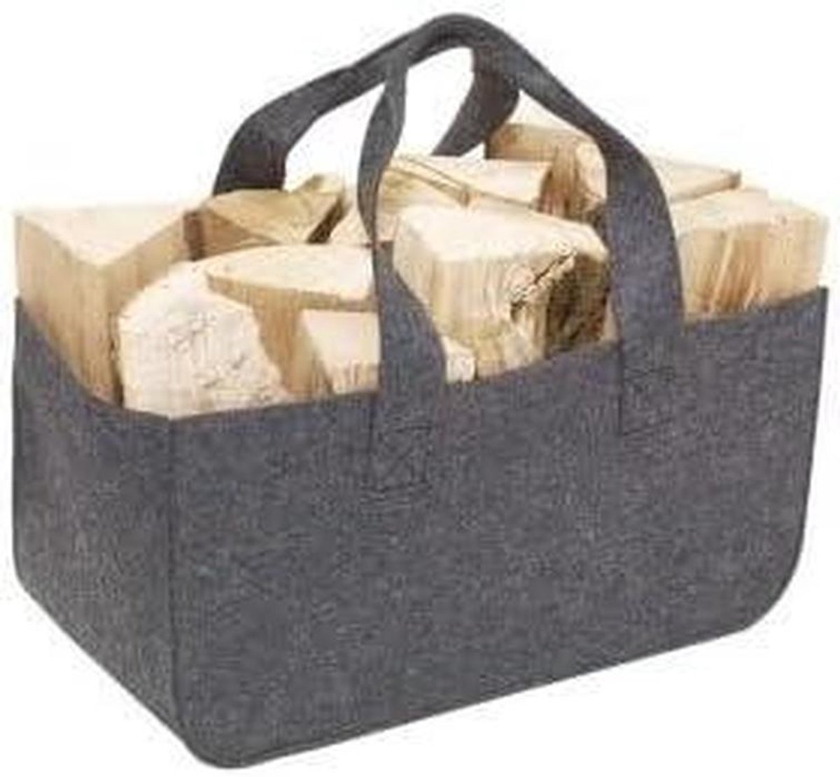 Haardhout Tas - Mand voor Haardhout - Haardhout Opslag - Krasvrij en Stofvrij - 50 x 25 x 25 cm