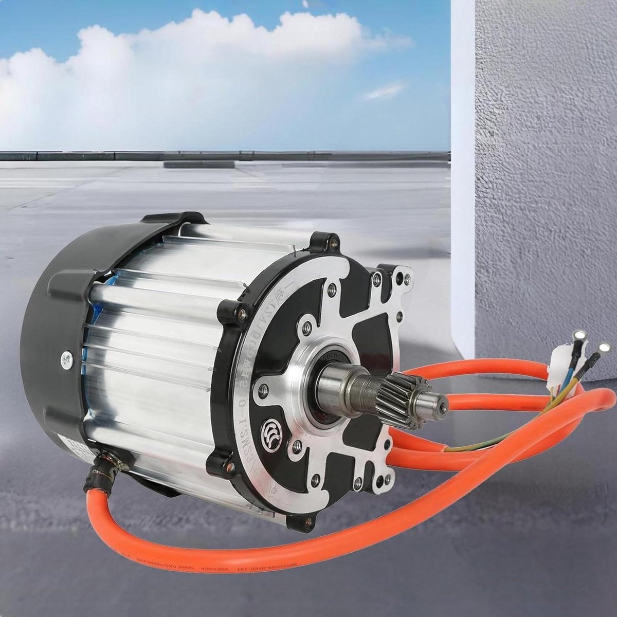 Elektrische Driewieler Motor - Differentieelmotor DC Motor - Voertuigen Aandrijven - Zuiver Koperen Spoel - 1800W 48V - Zilver