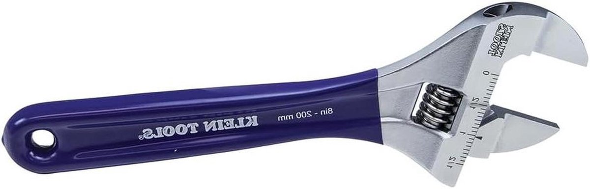 Verstelbare Moersleutel - Sleutel Verstelbare Sleutel - Krappe Ruimtes - 40% Slankere Kaken - 8 Inch - Blauw