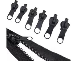 Vervanging van ritstrekker - 6 stks Draagbare Zip Fixer Rits Hoofd Puller Set | Flexible Fix Zipper Puller Vervanging Afneembare jas Ritsen Benodigdheden voor tassen, jassen en Qihuyi