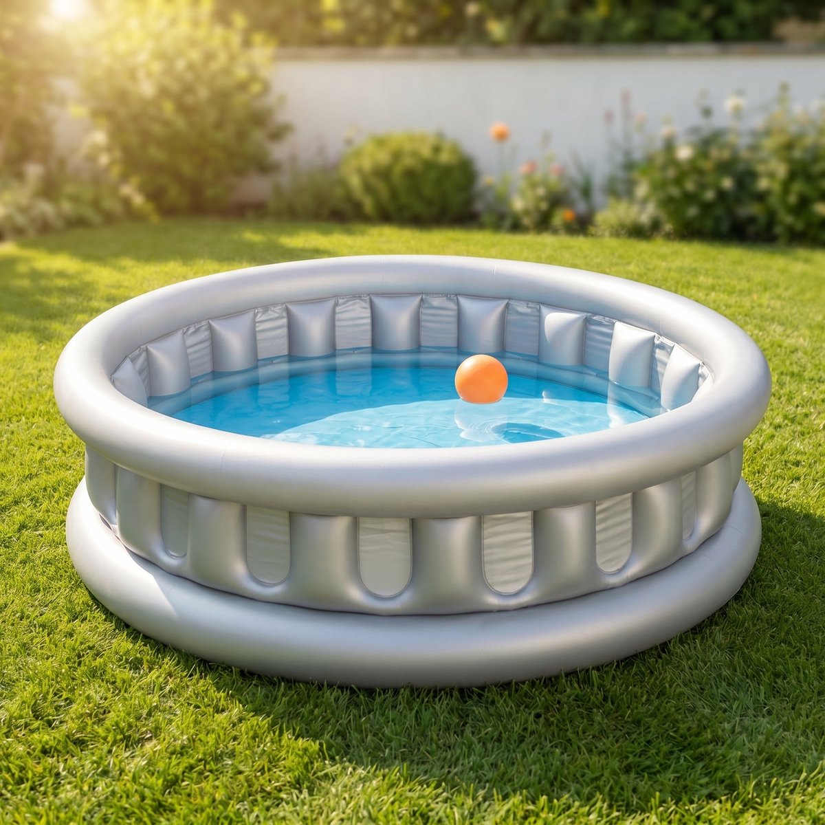 Lomera Kinderzwembad Opblaasbaar - Zwembadje - Pierenbadje - Peuterzwembad - Speelzwembad - Ruimteschip Design - Voor Peuters - Voor Baby - Voor Tuin - Voor Buiten - Met Glijbaan - Speelgoed