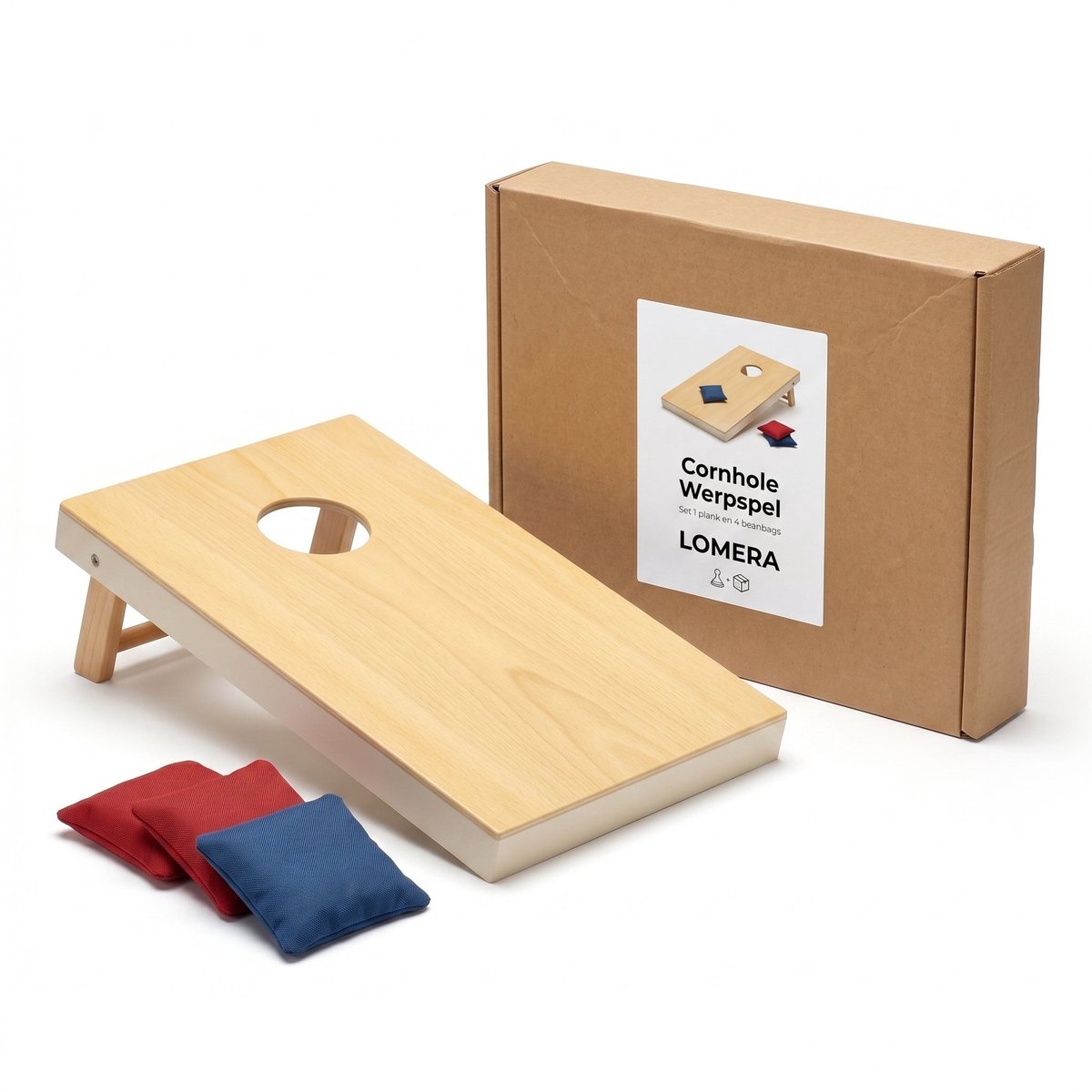 Lomera Cornhole Werpspel - Bean Bag Spel - Beanbag - Gooispel - Pittenzak Werpspel - Buitenspeelgoed - Tuinspel - Zakjesgooien - Bonenzakwerpspel - Bean Bag Game - Actief Buitenspel - Familiespel — afbeelding 4