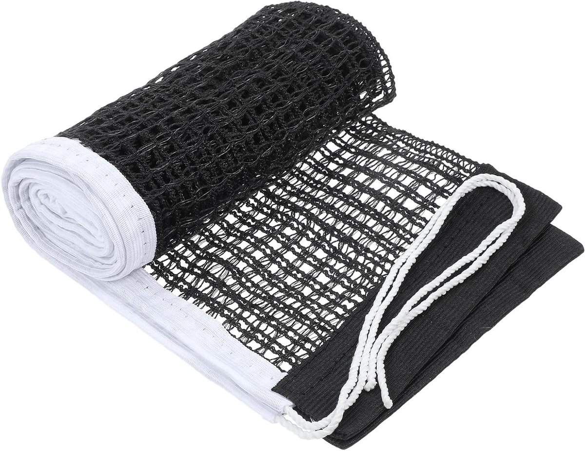 PE Tafeltennisnet 180 x 14 cm, Vervangend Net voor Binnen en Buiten, Geschikt voor Tafeltennistafels, Duurzaam en Draagbaar Net