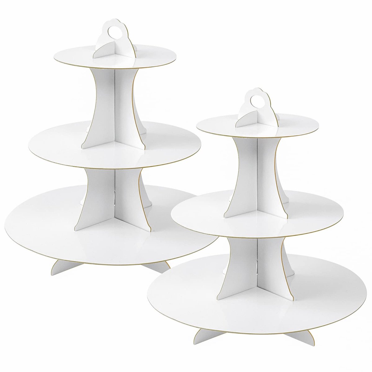 Kartonnen Cakestandaard 3 Treden - Cupcake Stand, Desserttoren, Etagere voor Feesten