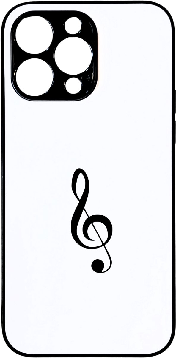 Hacebo® - muzieknoot telefoonhoesje - Muzieknoot - cadeau muziekliefhebber - telefoonhoesjes - leuk cadeau voor je vriend om te geven - verjaardag muzikant - hoesje geschikt voor iPhone 14 Pro Max