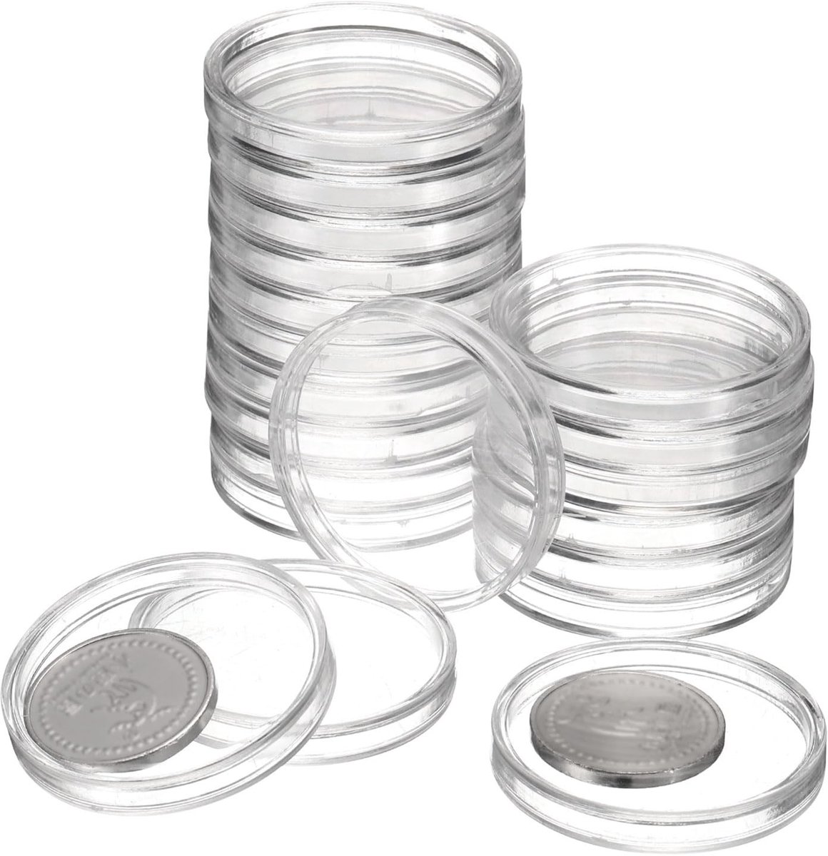 NTHProducts - Coin Capsule Holders - Coin Bescherming - Transparant - Coin Collectors - Perfect voor Zilveren Munten - 36mm