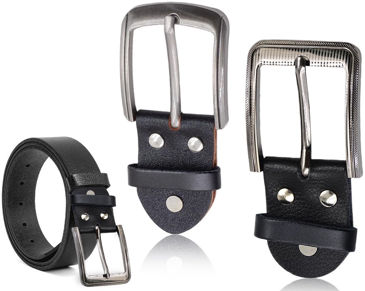 NTHProducts - Robuuste Riemgesp - Duurzame Metalen Buckle - Klassiek Design - Zwart - Geschikt voor Werkbroeken en Leren Riemen - 40mm