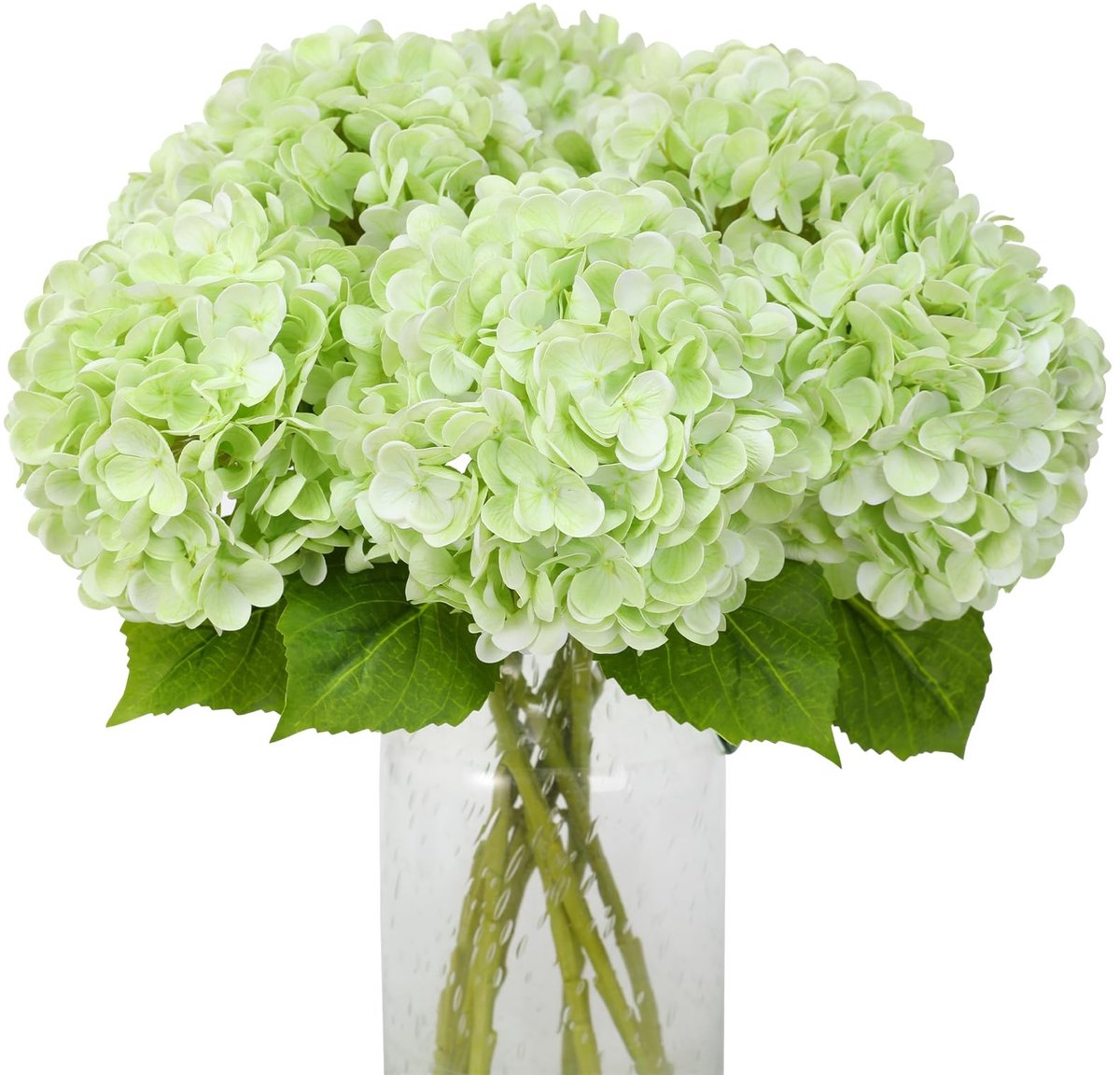 NTHProducts - Kunstbloemen - Hydrangea - Realistisch en levensecht - Lichtgroen - Neplelie - Perfect voor decoratie - Geschikt voor bruiloften en feesten