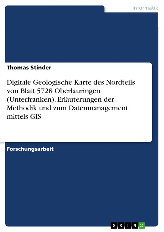 Digitale Geologische Karte des Nordteils von Blatt 5728 Ober ... - cover