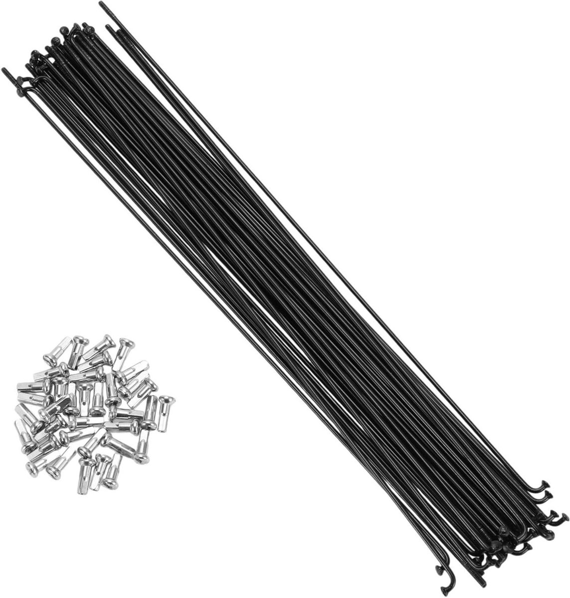 Bicycle Spaken 14G 255MM voor Mountainbike - Stalen Zwarte Spaken Set van 36 Stuks