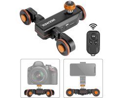 Draadloze Video Dolly met 3 Wielen en Afstandsbediening voor DSLR, Camcorders en Smartphones - Motorized Beweging en Instelbare Snelheden