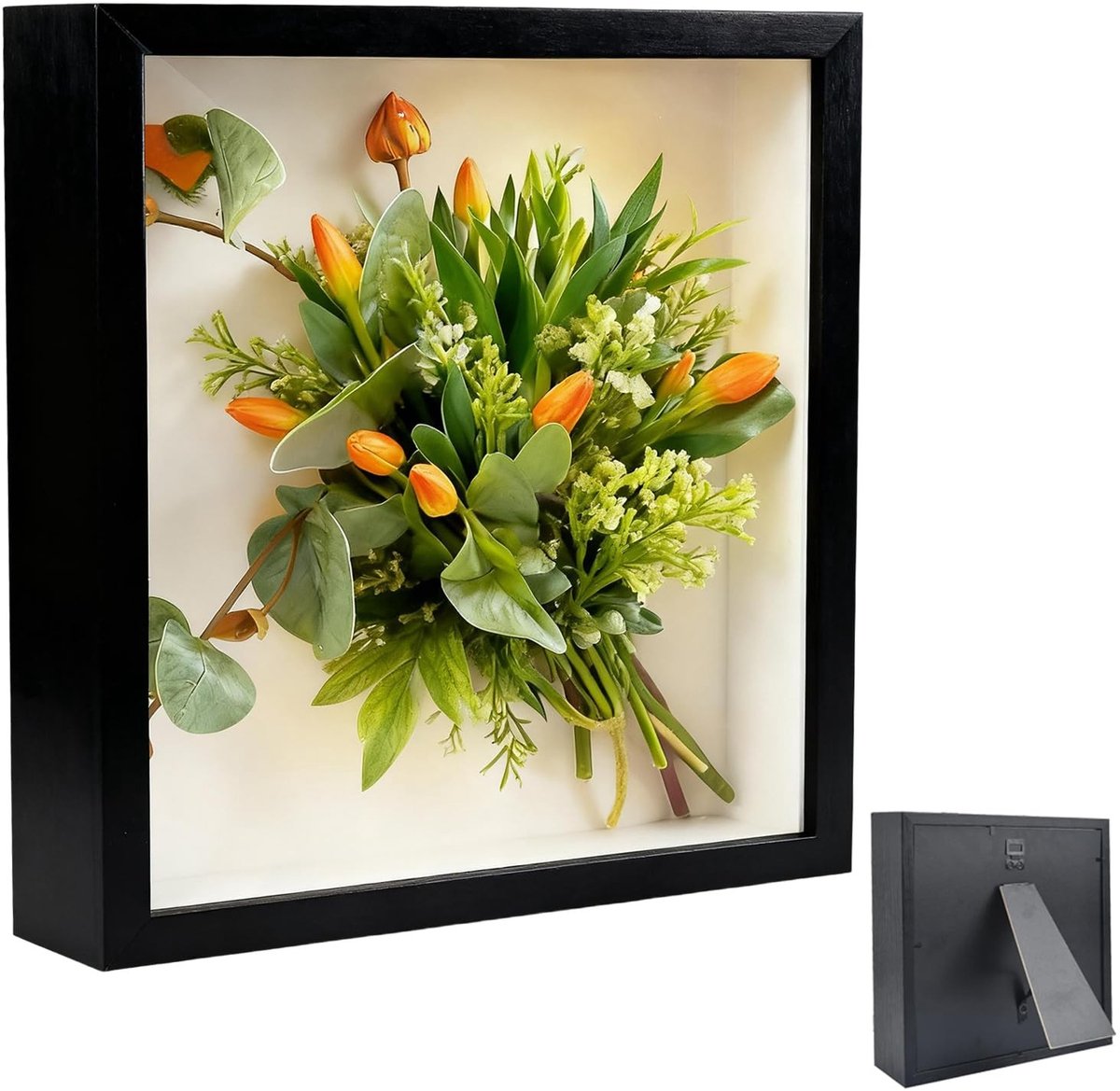 MTTProducts - Photo Frame - Diep Fotolijst - Persoonlijk - Zwart - DIY Fotolijst - Voor Bloemen - 10 x 15 cm