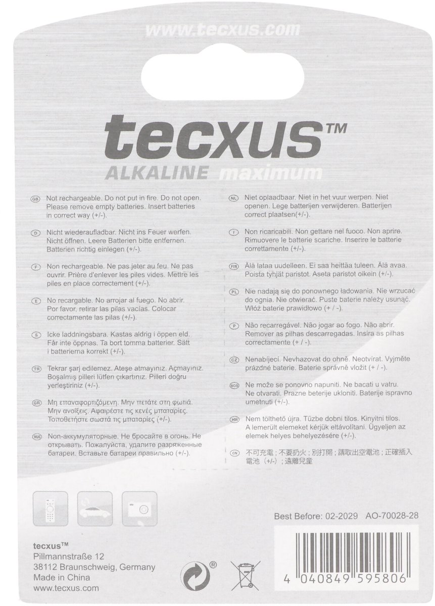 Tecxus LR23 - alkaline-mangaanbatterij (alkaline), 12 V