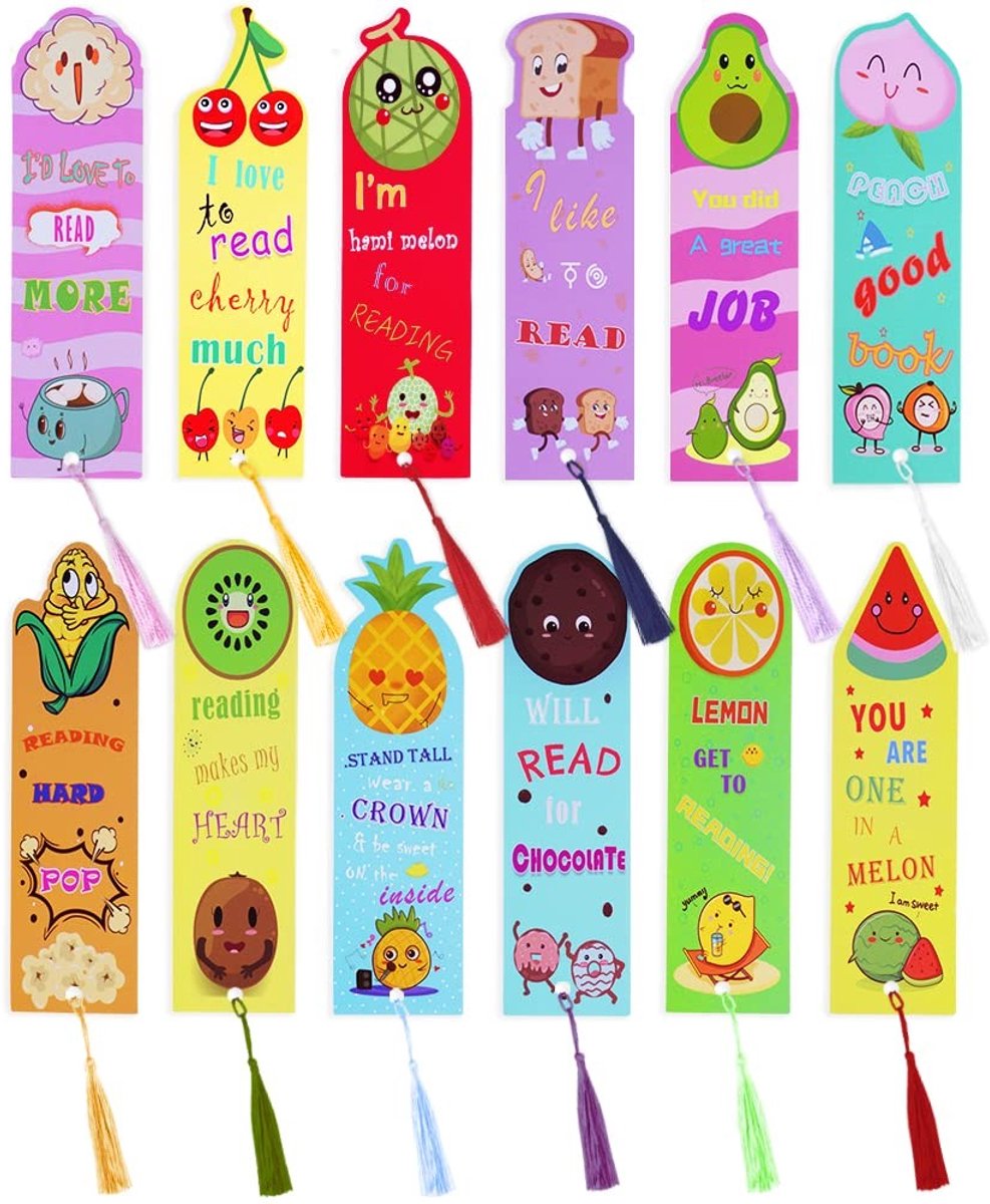 Allecto - Bladwijzers voor Kinderen - Gekleurde Bladwijzers - Leuke Geschenkidee - Fruitgeur - Leerzaam en Speels - Geschikt voor Studenten en Tieners