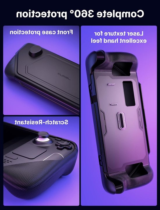 ModCase voor Steam Deck - Compleet Beschermingspakket met Verwijderbare Voorkant, Beschermhoes, Metaalsteun en Band - Ideaal voor Gaming en Transport van Merkloos — afbeelding 2