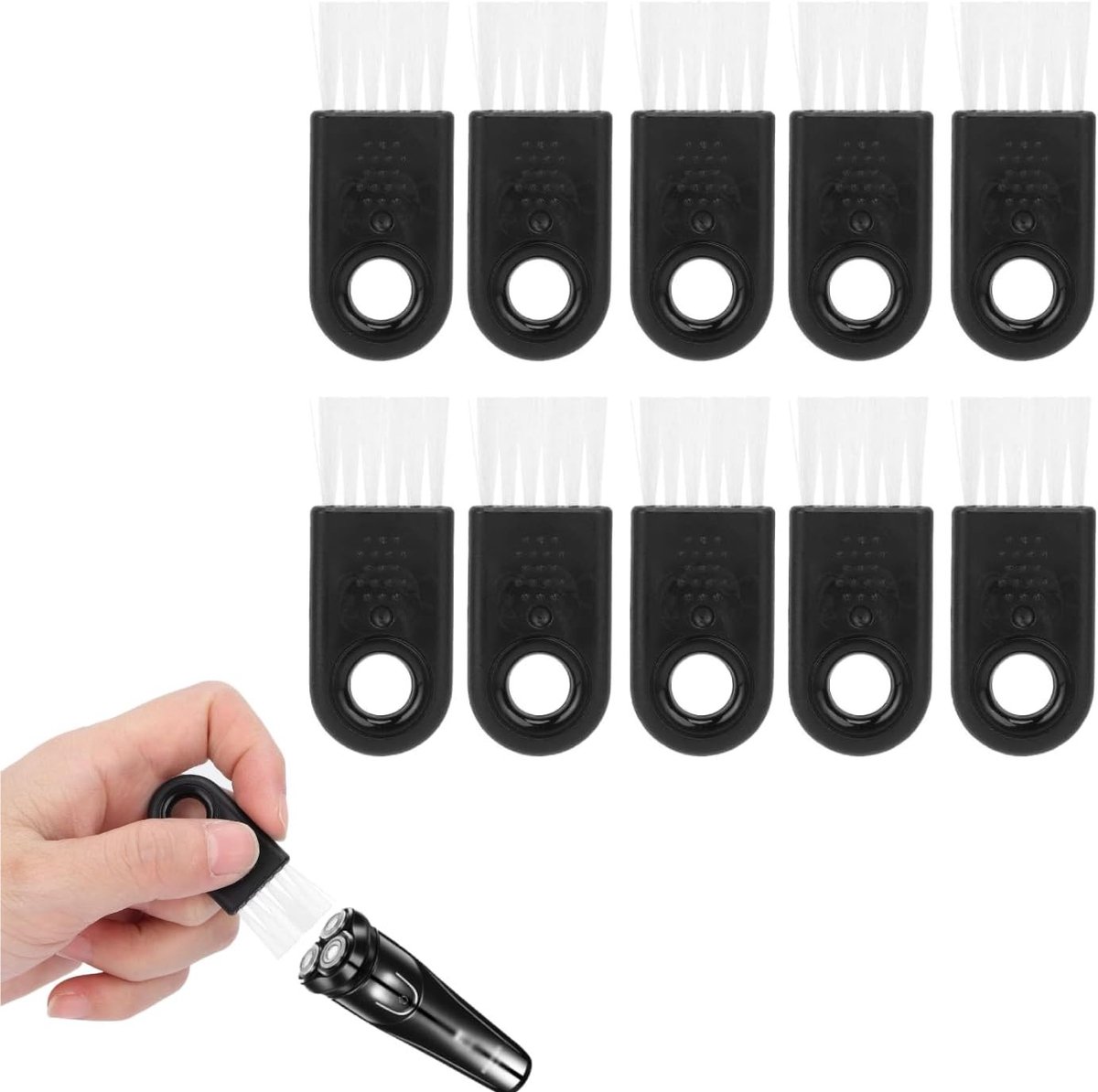 Set van 10 Stofborstels voor Elektrische Scheerapparaten, Multifunctionele Reinigingsborstels voor Scheermes en Haartrimmer, Ideaal voor Onderhoud en Stofverwijdering