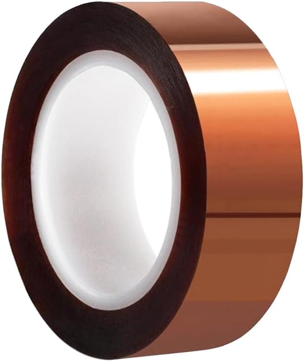Hittebestendige Tissue Tape 30mm x 33m voor Bescherming van Werkoppervlakken, CPU's en 3D Printers, Ideaal voor PCB Circuitborden en Professionele Toepassingen