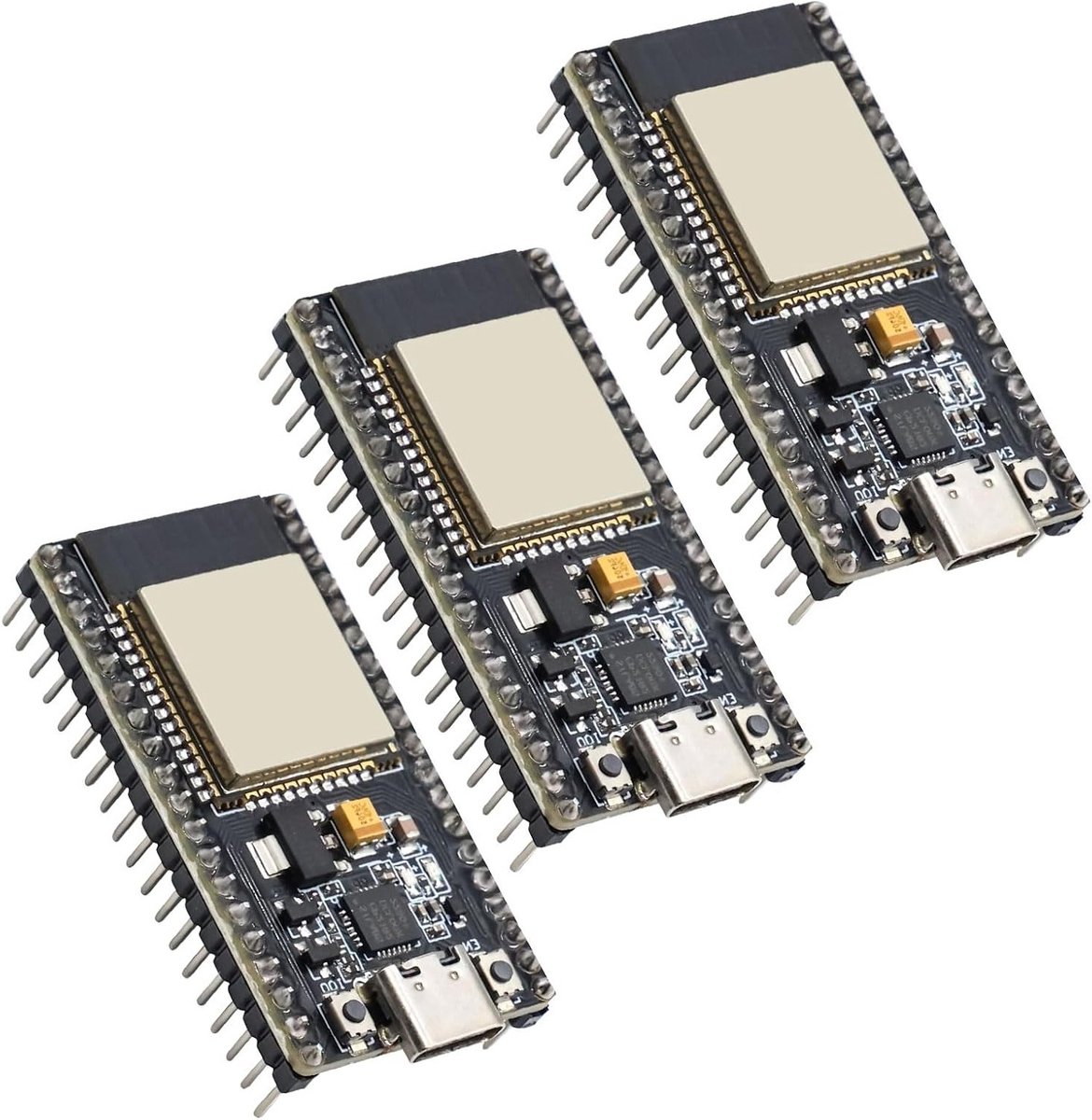 Ontwikkelkaarten voor ESP-32S met Type C, 2.4GHz Wifi en Bluetooth Dual Mode, 3 stuks voor Arduino IDE