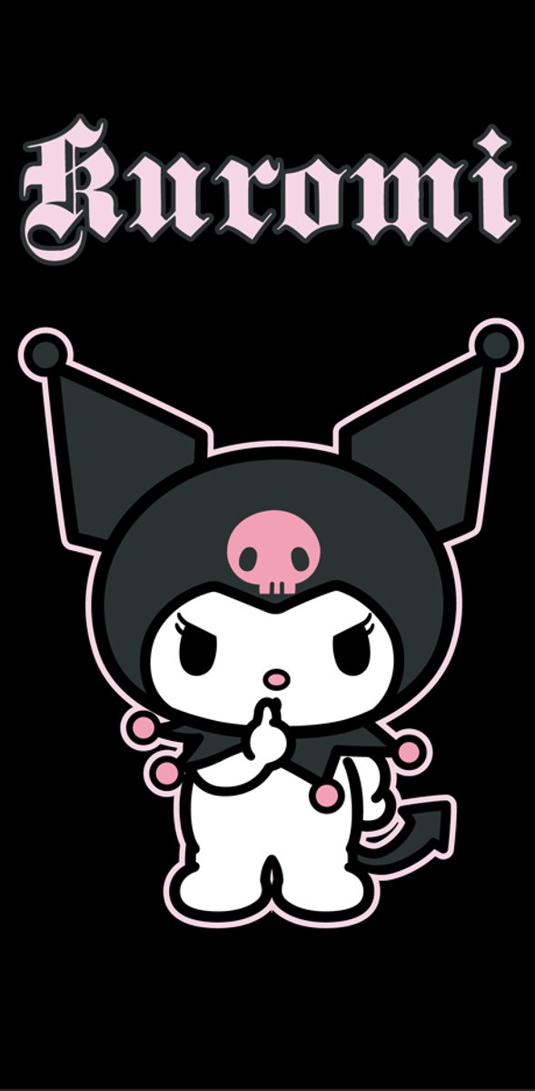 Kuromi Strandlaken Kuromi Power - 70 x 140 cm - Katoen