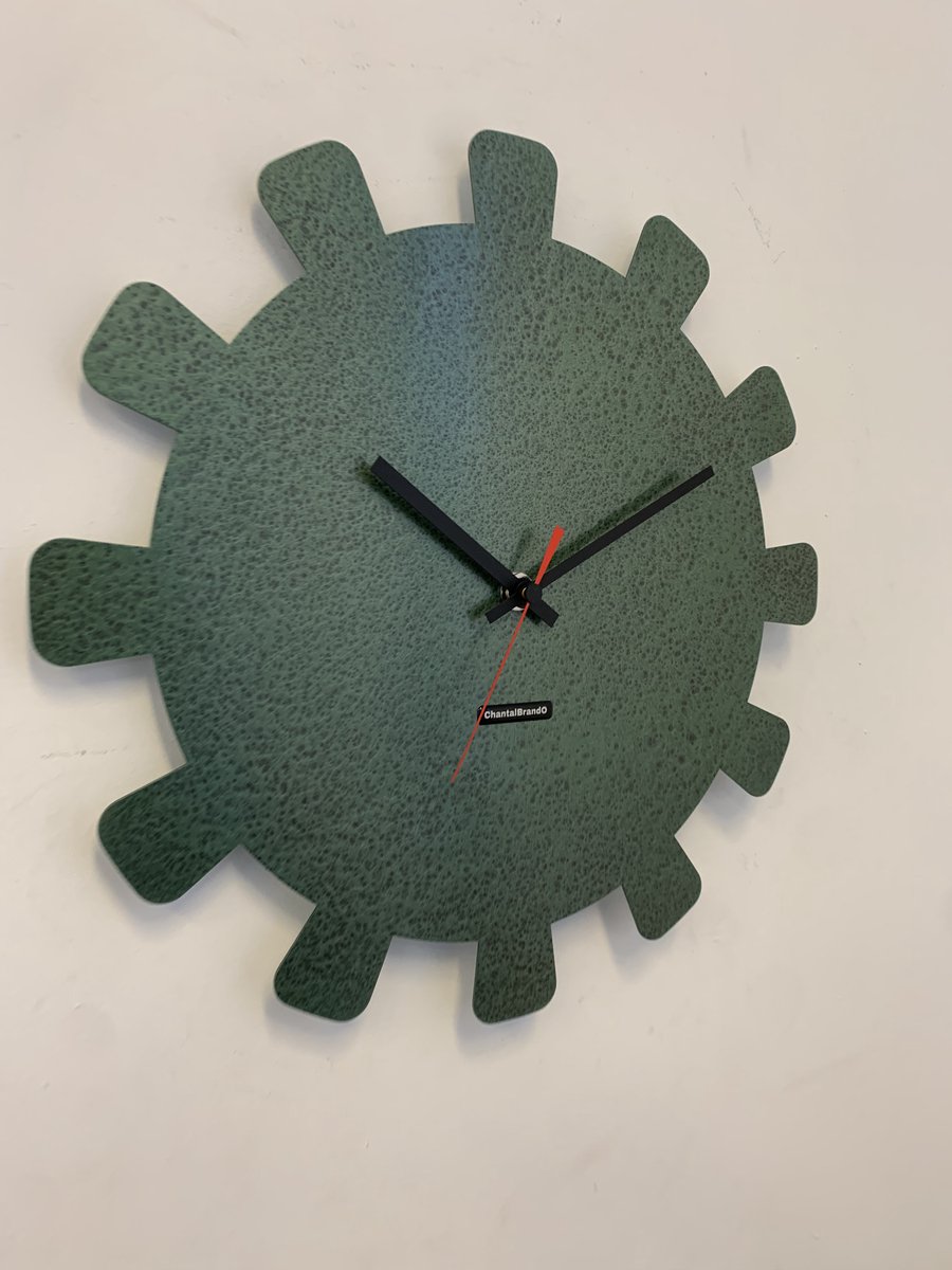 MOSACLOCK GREEN LABEL XL 40 Wandklok Modern Industrieel Design GROEN