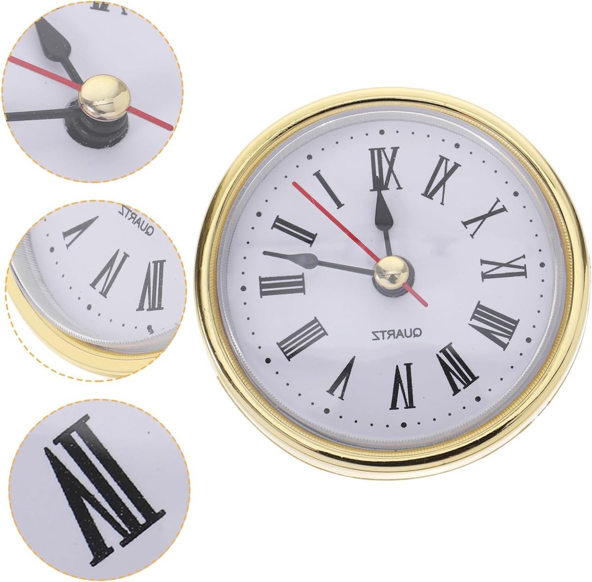 Retro DIY Horloge Inzetstuk voor Mannelijke Horloges - Eenvoudige Ronde Dial Vervangingskop, Handgemaakte Horloge Accessoires, Perfect voor Klussen en Creatieve Projecten