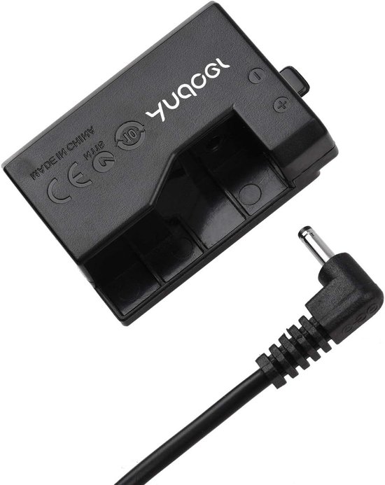Dummy Battery DC Adapter voor Canon EOS Camera's - Voeding voor LP-E10 en Compatibele Modellen zoals Rebel T3, T5, T6, T7, T100, 1100D, 1200D, 1300D, 2000D, 4000D van Merkloos — afbeelding 2