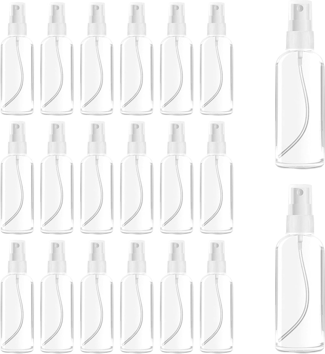 Set van 20 Transparante Sprayflessen van 30ml - Lege Mini Parfumverstuivers voor Cosmetica en Reizen