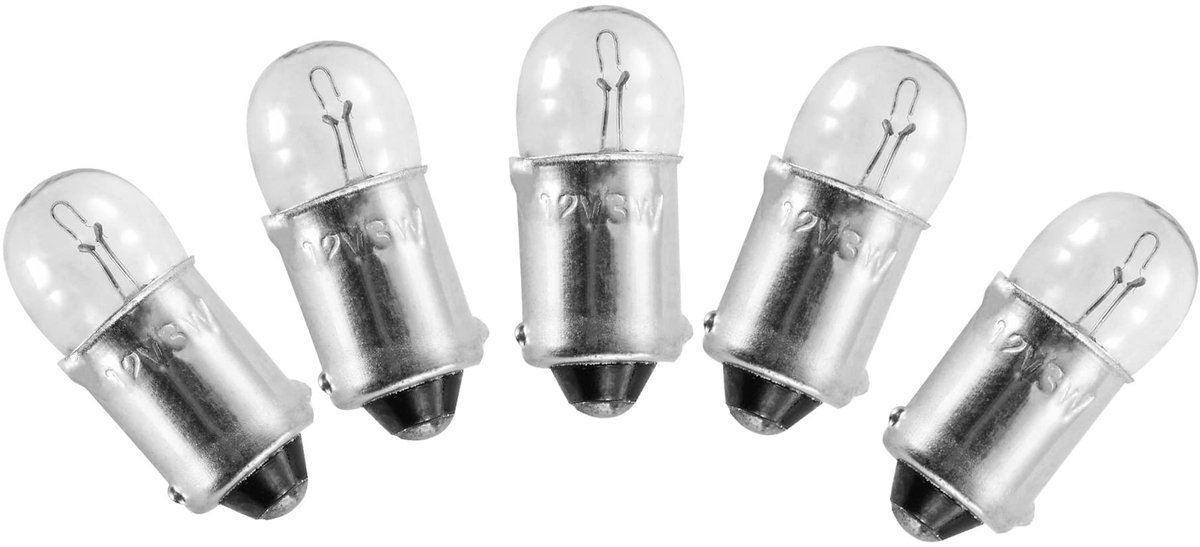 Golden crown - Vervangingslichten - 5 Stuks 12V 3W - Hoogwaardige Kwaliteit - Geschikt voor Scooter - Betrouwbare Verlichting - Premium Materialen