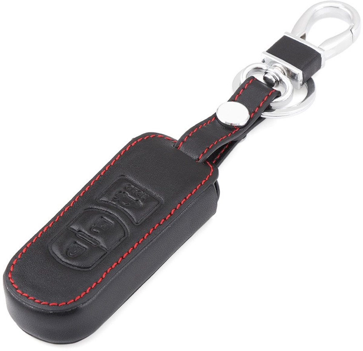 Store_7 - Leather Car Key Case - Sleutelhoes Auto - Klassiek Design - Zwart - Sleutelhouder - Geschikt voor Mazda - 2015-2017