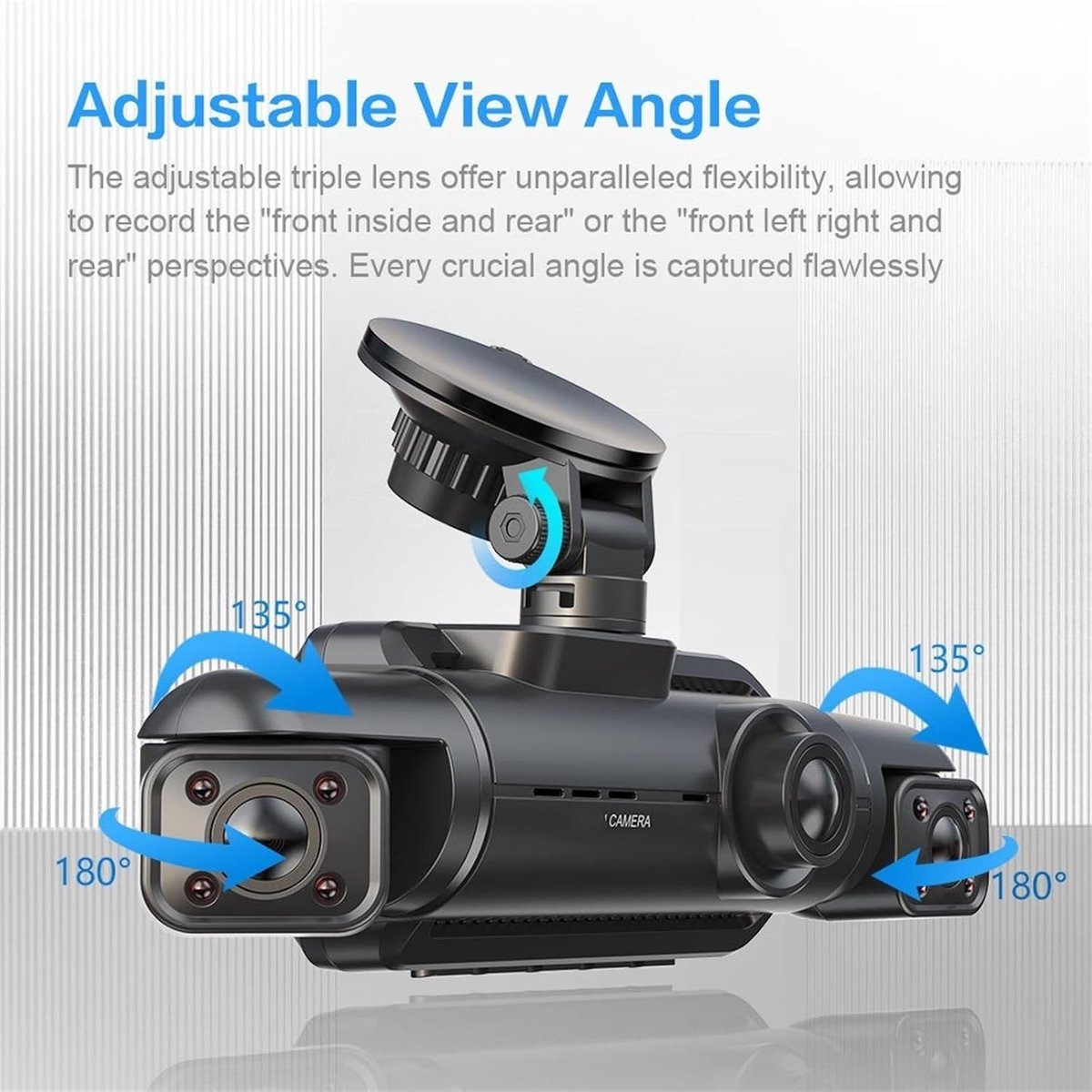 Dashcam 4 Lens - Auto Camera DVR - Veilig Rijden - 360 Graden Opname - Full HD 1080P - Zwart – foto 3