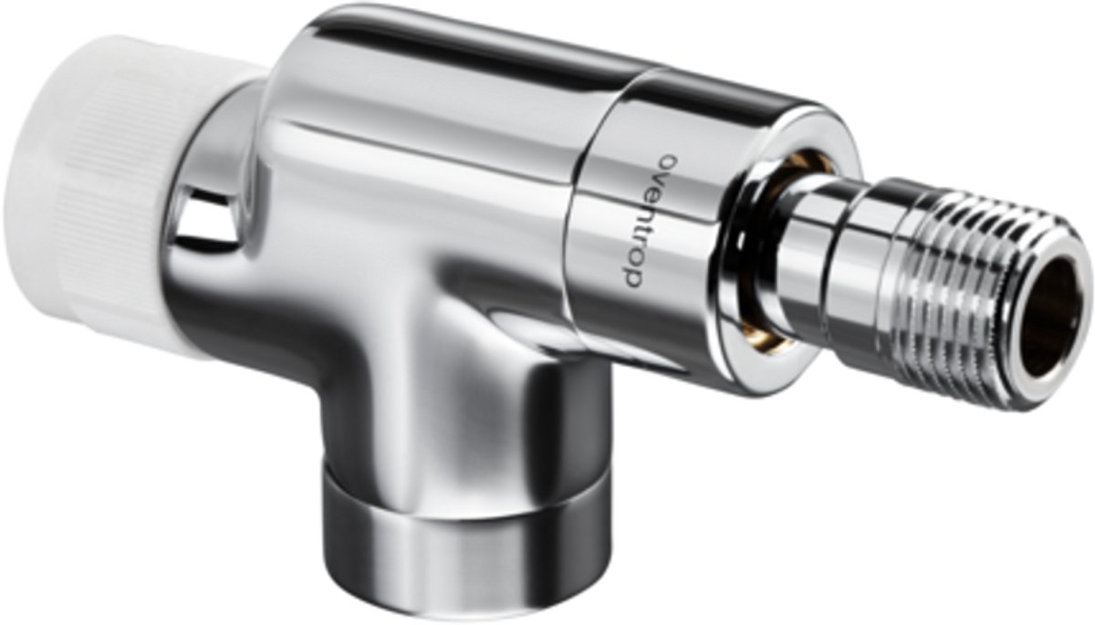 OVENTROP Thermostaatventiel E voorloop axiaal DN 15, Rp 1/2 x R 1/2, PN 10, verchroomd, 1163252