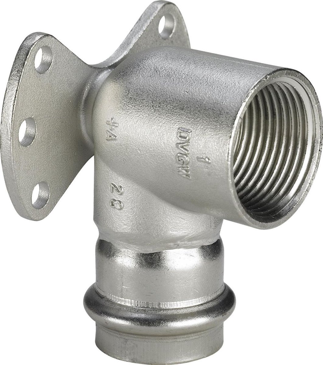 Viega Sanpress Inox-wandschijf, d 18mm, Rp 1/2 roestvrij staal Model 2325.5, 437251